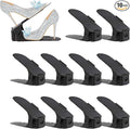 Soerreo Shoe Slot Storage Box Adjustable Shoe Rack Save Space Suitable for High Low Heels, Sneakers and Sandals (10 Piece Set)