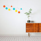 Atomic Mobiles The Palm Springs Hanging Art Mobiles - Mid Century Modern Kinetic Art - Home Decor - Work from Home Decorations - 5 Sizes (20" h x 34" w)
