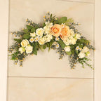 Floral Swag Decorative Swag Silk Roses Wedding Arch Flowers Garland for Door Wall Lintel Garden Celebration Style 1