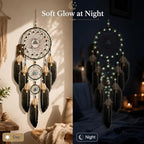 Dream Catchers for Adults Dreamcatcher Handmade Feather Native Home Wall Decoration Brown