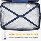 SUOCO Travel Vacuum Bags for Luggage and Backpack, 6 Combo (3L/3M) Reusable Compression Bags with Wireless Electric Pump, Packing Seal Space Saver Storage for Clothing, Carry on Suitcase
