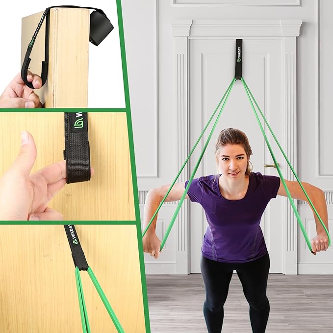 Resistance Bands, Pull Up Bands, Workout Bands for Exercise, Thick Heavy Resistance Band Set with Door Anchor, Elastic Bands for Body Stretching, Training at Home/Gym for Men & Women