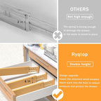 Bamboo Drawer Dividers 4" High, 16.5-22" Adjustable Drawer Organizers for Clothes,Expandable Dresser Separators in Bedroom/Kitchen/Bathroom/Office Organization and Storage,4 Pack