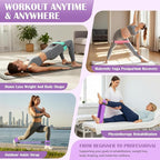 Ankle Resistance Bands with Cuffs & Fabric Resistance Bands Set - Legs & Glutes Workout Equipment for Women & Men, Home Gym Heavy Exercise Bands for Hip, Yoga, Strength Training, Rehab, Pilates