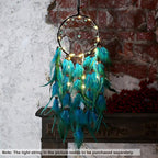 MOONFLY Dream Catchers Handmade Traditional Feather Hanging Home Wall Decoration Décor Ornament Craft Native American Style (Blue Feather)
