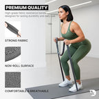 DMoose Fitness Fabric Resistance Bands for Full Body Exercises - Non-Slip Thick Cloth Stretch Band for Squats, Lunges & Bicep Curls - Long Resistance Bands for Working Out - Booty Band for Men & Women