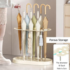 Free Standing Umbrella Holder for Storage, Crutches Stand Can Hold 8 with 12 Hook,for Hallway Balcony Dining Room