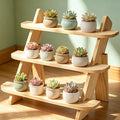Wooden Display Riser,3 Tier Earring & Ring Holder Stands,Farmhouse Cupcake Stands ,Table Display Stand For Vendors,Organizer Showcase for Tabletop Shows and Home Using ,Wood Rustic Risers