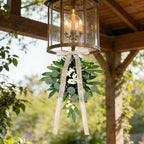 6 PCS Artificial Spring Summer Green Eucalyptus Teardrop Swag with Ribbon Bow 16" Vintage Mini Green Light Swag with White Berry Festive Sconce Lighting Decor for Farmhouse Porch Door Wedding Decor