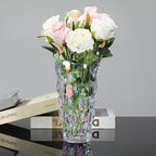 CEMABT 9.5inch 3.4 lb Glass Vases for Flowers Unbreakable Thickened Morden vase for Tables Centerpieces,Colorful,Vintage and Clear Rose Large Flower vases for Bouquet Unique Gifts（Colorful）