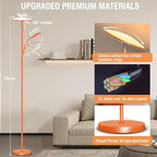 marctronic Orange Floor Lamps for Living Room, 44W/4500LM Super Bright 2 in 1 LED Floor Lamp with Remote, Stepless Dimmable