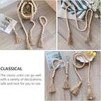 Home Decoration Bead Tassel String Wooden Beads Tassels Wall Hanging Decor Garland
