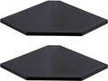 Fun Memories Corner Shelf Wall Mount, Floating Corner Shelves, Set of 2 Corner Wall Shelf Organizer, Rustic Wood Wall Storage Display Shelves for Living Room Bedroom Bathroom Kitchen, Classic Black