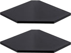 Fun Memories Corner Shelf Wall Mount, Floating Corner Shelves, Set of 2 Corner Wall Shelf Organizer, Rustic Wood Wall Storage Display Shelves for Living Room Bedroom Bathroom Kitchen, Classic Black