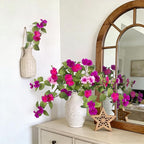 Artificial Fake Flowers for Outdoors Spring Decoration 2 Bundles Faux Flowers Plants for Outdoor Planters UV Resistant Silk Realistic Flowers for Outside Home Garden Front Porch Patio Décor