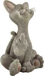 Catitude Whimsical Cat Raising Middle Finger Figurine - Hilarious Get Ready for Laughs - Stress Relief - Gifts for Cat Lovers,