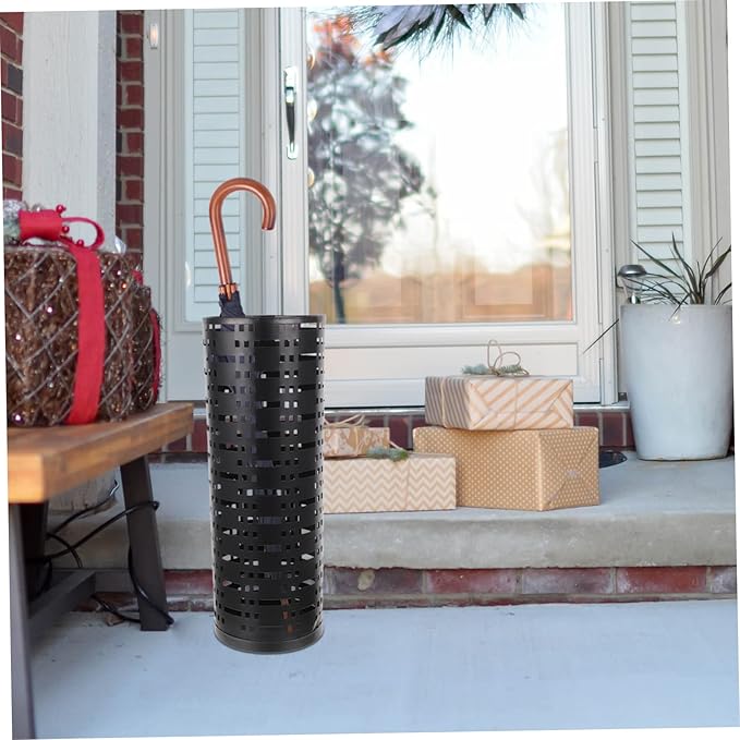 Healifty Stylish Iron Umbrella Holder Capacity Umbrella Storage Stand for Home Office and Entryway and Design for Housewarming