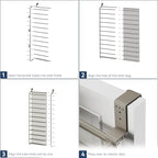 Whitmor 36 Pair Over The Door Shoe Organizer, 12 Tier Hanging Shoe Organizer, Heavy Duty Metal & Mesh Shoe Holder, Hanging Shoe Rack for Closet Organizer & Storage, 69"L x 21.7"W x 7.5"H, Mocha
