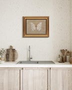 VIYYIEA Vintage Gold Framed Wall Art for Living Room, White Butterfly Canvas Prints Home Decor, Oil Painting Picture, Bedroom Wall Decor Gifts for Friends or Family -【Morpho polyphemus】-(10L x 8W)
