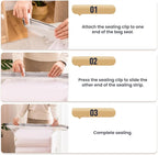 TAILI Plastic Heavy Rolling Slide Clip Seal Grip Air Tight Accessories for Vacuum Storage Space Saver Bags