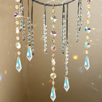 Artilady Dream Catchers with Crystals - Large Grey Boho Moon Dream Catcher Wall Decor House Decorations for Home Girls Kids Baby Bedroom Room Decor Christmas Birthday Teen Girl Boys Gifts