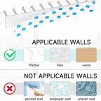 Tie Rack Wall Mounted, Tie Holder Organizer, Closet Ties Organizer Stainless Steels, Adhesive Ties Racks for Men With 20 Hooks, Hanger Storage for Wall Bedroom Living Room Dresser Room (Sliver)