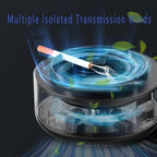 2 in 1 Multifunctional indoor smokeless ashtray, 360 °surround suction intelligent air purifier ashtray, indoor household car intelligent ashtray (Green)