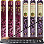 Lilac & Lavender Incense Sticks & Holder Bundle Variety Pack from Hem Trumiri Insense Insence