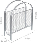 MyGift Magazine Rack, Floor Freestanding Magazine Holder for Bathroom Bedroom Office, Books Newspapers File Mail Organizer, Mid Century Modern Decor Wire Storage for Tablets and Documents