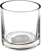 WGV Cylinder Vase, 3" W x 3" H, Clear Skinny Narrow Glass Candle Holder Bud Floral Container Planter Terrarium for Wedding Party Flowers Centerpieces Home Office Decor, 1 Piece