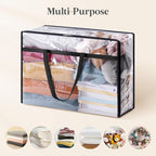 Lifewit 6 Pack Clear Clothes Storage Bags, 75L Plastic Blanket Storage Bag, Vinyl Foldable Moving Bags with Zipper, Closet Organizers and Storage Containers for Bedding, Duvet, Comforter