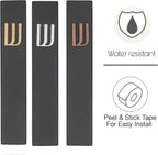 A&S Mezuzot Modern Concrete Mezuzah Case with Scroll, Easy Peel and Stick Mezuza (Black+ Wood Shin, 6 Inches)