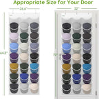 Unjumbly Baseball Hat Rack, 24 Pocket Over-The-Door Hat Organizer with Clear Deep Pockets to Display Baseball Caps Collection, Complete with 3 Over Door Hooks (White, 24 Pockets)