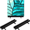 AceOrbit 2 Pcs Display Stand Tile Display Stand for Art Panels Picture Photos Plaques and Warm Glass Art Creations Collectibles Ceramic Tiles Office Trade Show Office, or Gallery(Black,Metal)