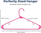 SereneLife Premium 10 Pack Plastic Hangers, Lightweight, Durable, Space Saving Clothes Organizers, Suitable for Shirts, Sweaters, Hoodies, Dresses, Kids Clothes, Good for Home Organization (Pink)