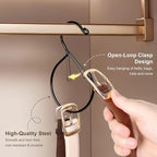 Belt Hanger for Closet, Great Space Saving Belt Hanger, Durable and Sturdy Steel Material, Smooth & Burr-Free Surface, Easy to Use, Multipurpose Closet Hangers for Storing Ties, Scarfs, Hats, 4 Pack