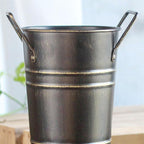 10.03 inches * 5.51 inches, small metal umbrella stand, retro style entryway storage bin, multi-functional bracket, can hold canes, walking sticks, and other home decorations.