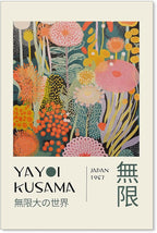 Abstract Yayoi Kusama Posters Japanese Wall Art Vintage Tokyo Aesthetic Prints Yayoi Kusama Inspired Japanese Gallery Wall Art for Stylish Room Bedroom Living Room Decor 20x30in Unframed