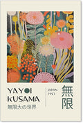 Abstract Yayoi Kusama Posters Japanese Wall Art Vintage Tokyo Aesthetic Prints Yayoi Kusama Inspired Japanese Gallery Wall Art for Stylish Room Bedroom Living Room Decor 24x36in Unframed