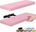 Sorbus Floating Shelves for Wall – 16 Inch Floating Shelf for Kitchen, Bedroom, Living Room, Bathroom, Home & Wall Decor - Mounted Bathroom Shelves with Invisible Brackets (Soft Pink, 2 Pack)