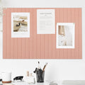 Felt Bulletin Board 35" x 24" - Stylish Cork Board Alternative for Office & Wall Decor – 6 Customizable Adhesive Tiles w/Golden Pins are Perfect to Display Your Photos