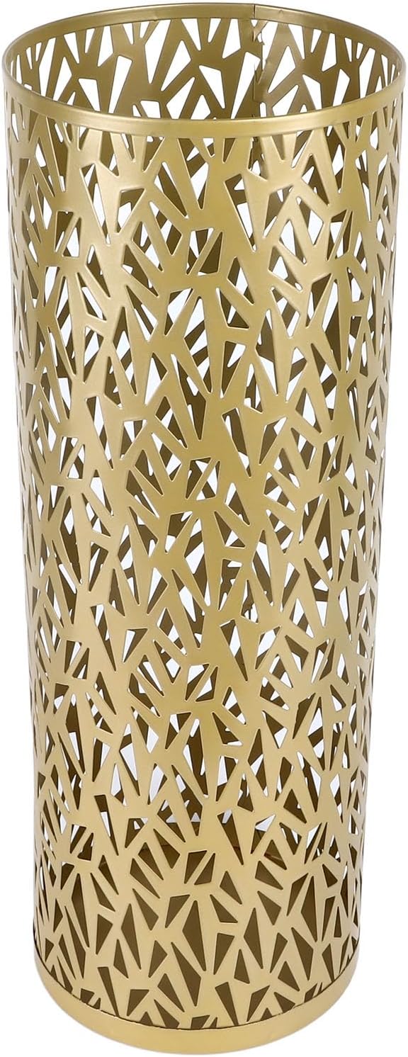 ZJchao Metal Freestanding Round Umbrella Stand Rack Organizer Bin Hotel Office Decor Entryway Storage Holder (Large)