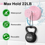 Pink Wreath Hangers for Front Door, 22LB Suction Cup Wearth Hooks for Easter Christmas Decorations, Reusable Wreath Door Hanger for Glass Window Indoor Outdoor, Strong Garland Hangers for Door Frame