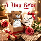 WELLBANEE Cute Aunt Gift from Niece Nephew, Handmade Crochet Bear, Best Appreciation Gifts, Funny Birthday for Auntie, Sentimental Appreciation Gift for the Best Aunt Ever, Shelf Décor Bear