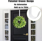 GameXcel 4 Pcs 12"+15" Wreath Hanger for Front Door - Large Wreath Metal Hook for Christmas Wreath Over The Door Hanger 2 x 12 and 2 x 15 - White