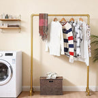 Industrial Pipe Clothing Rack 59in,Clothes Racks for Hanging Clothes,Heavy Duty Display Garment Rack
