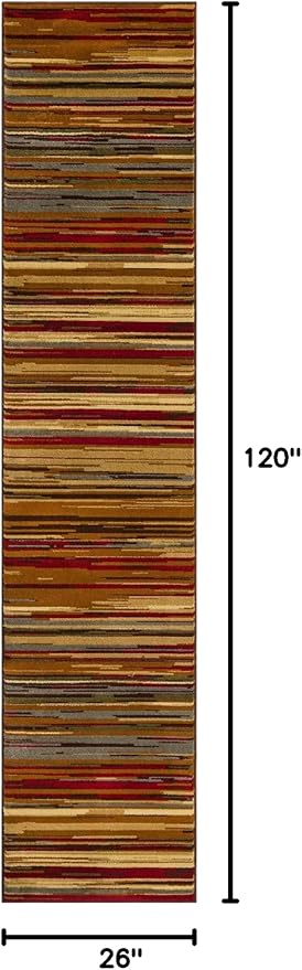 Unique Loom Barista Collection Area Rug - Icatu (2' 2" x 10' Runner, Beige/Brown)