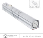 A&S Mezuzot Aluminum Mezuzah Case with 3D Painted Shin Design Easy Peel and Stick Judaica Door Mezuza for Parchment Scroll (White Marble, 6 Inches)