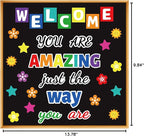 Classroom Bulletin Board Decoration Set Welcome Banner Wall Door Decor Colorful Classroom Decorations for Kindergarten Preschool Elementary Middle School (Welcome, You’re Amazing just The Way You are)