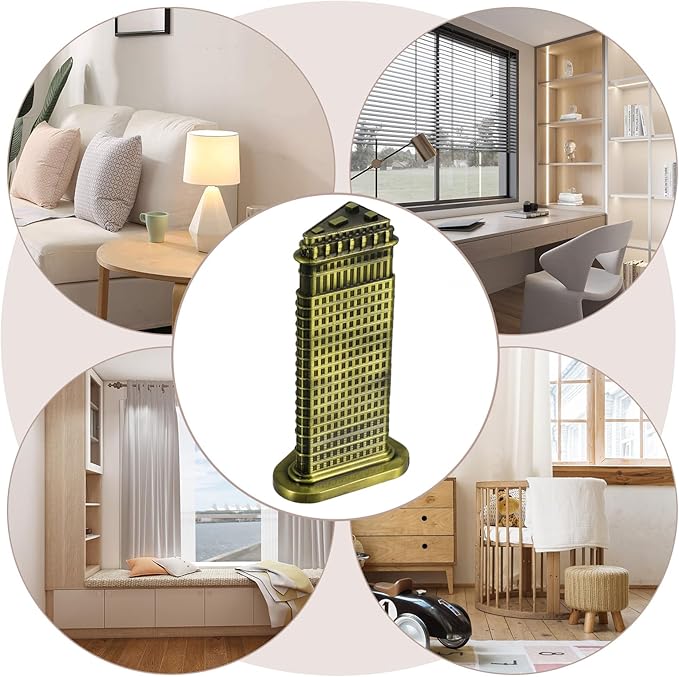 Homoyoyo Fuller Statue New York Landmark Building Replica Metal Model Souvenir Collectible for Home Desk Decoration Vintage Architectural Statue Desktop Building Ornament New York Souvenir Present